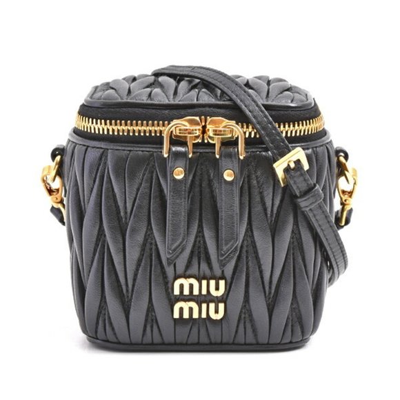 MIU MIU Black Leather Pouch - Picture 1 of 10